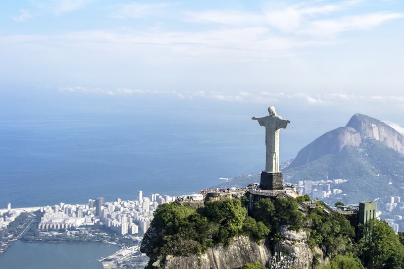 Christ the Redeemer overlooking Rio de Janeiro, Brazil